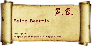 Peltz Beatrix névjegykártya