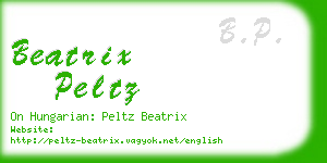 beatrix peltz business card